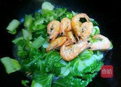 虾炒白菜的做法图解4