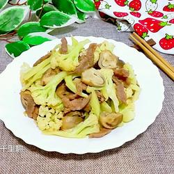 肉丝草菇炒花菜的做法[图]