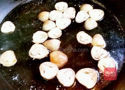 肉丝草菇炒花菜的做法图解4