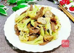 肉丝草菇炒花菜的做法图解11