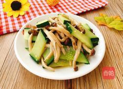 黄瓜炒海鲜菇的做法图解7