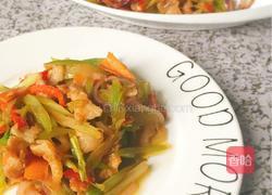 肉片炒西芹的做法图解16