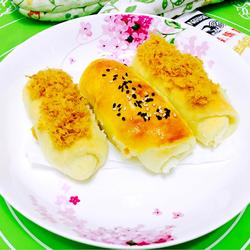 肉松炼乳咸面包（无奶无糖版）的做法[图]