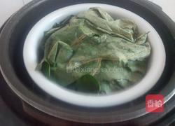 荷叶糯米蒸肉末的做法图解12