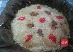 荷叶糯米蒸肉末的做法图解13