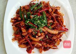 豆瓣酱爆鱿鱼的做法图解7