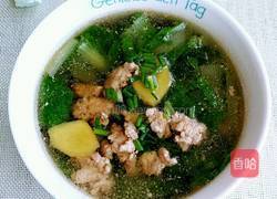青菜瘦肉汤的做法图解8