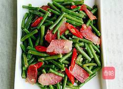 豇豆炒腊肉的做法图解9