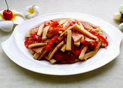 杏鲍菇炒腊肉