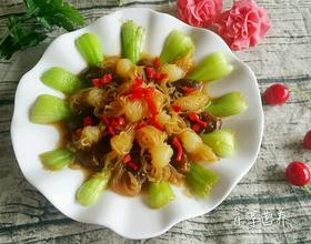 鲜菇油菜炒魔芋结[图]