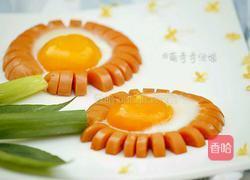 太阳花火腿煎蛋的做法图解11