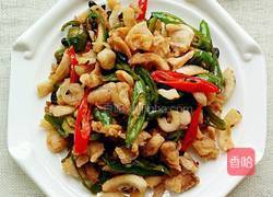 青椒炒油渣的做法图解7