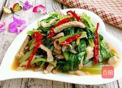 肉炒小白菜的做法图解7