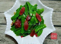 广式腊肠炒荷兰豆的做法图解6