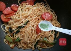 家常火腿炒面的做法图解9