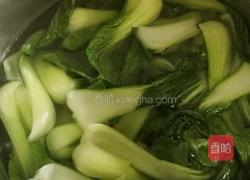 油菜香菇的做法图解3