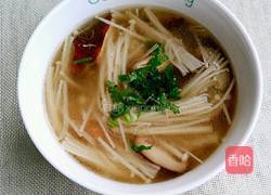 金针菇香菇汤的做法图解7