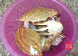 青红椒炒蟹的做法图解2