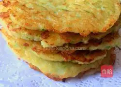 ~Zucchini and Potato Shredded Egg Pancake~Recipe Illustration 14