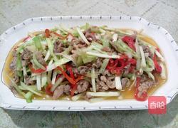韭黄炒肉的做法图解5