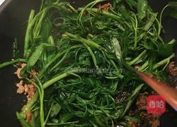 虾米肉碎炒通菜的做法图解8