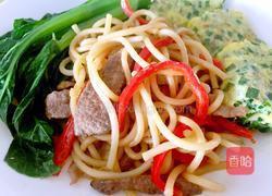 猪肝瘦肉炒意粉的做法图解5