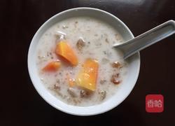 椰汁雪莲子桃胶炖木瓜的做法图解6