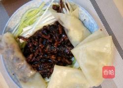 京酱肉丝饼皮卷的做法图解9