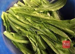 素炒油麦菜的做法图解2