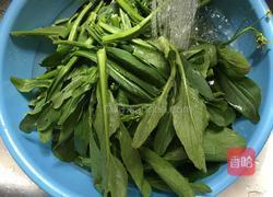 虾皮炒青菜心的做法图解1