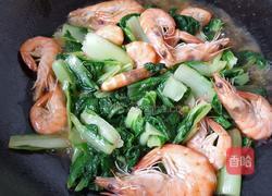 虾炒小白菜的做法图解10