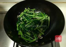 海米炒油菜的做法图解5