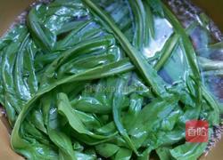 白灼油麦菜的做法图解3
