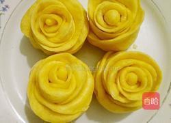 玫瑰花南瓜馒头的做法图解22