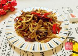 三丝炒乌冬面的做法图解1