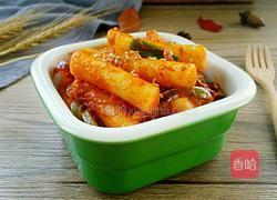 韩国辣白菜炒年糕的做法图解10