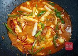 韩国辣白菜炒年糕的做法图解8