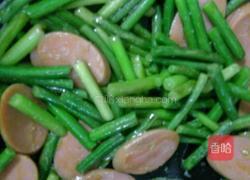 蒜苔炒火腿的做法图解6