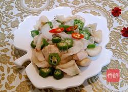 秋葵百合炒菱角的做法图解7