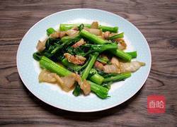 菜心炒肉的做法图解8