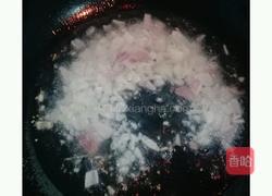 干锅咸肉有机花菜的做法图解2