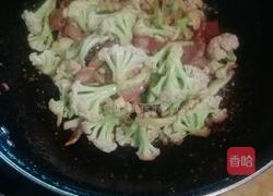 干锅咸肉有机花菜的做法图解5