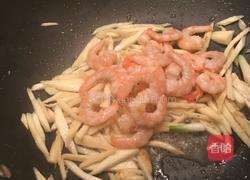 茭白荀炒虾仁的做法图解6