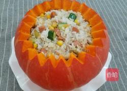 南瓜盅蒸饭的做法图解8