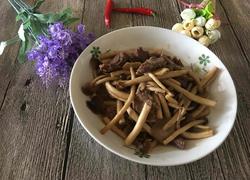 茶树菇炒牛肉