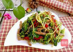 豆苗炒肉的做法图解7