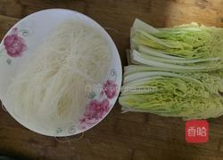 娃娃菜蒸粉丝的做法图解1