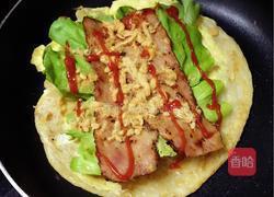 培根肉松手抓饼的做法图解4