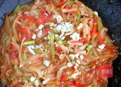 青红椒炒茄丝的做法图解4