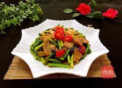 蒜台炒腊肉的做法图解9